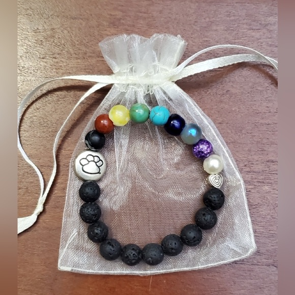 🐾 Pet Memorial Gift 💕 Rainbow Bridge Bracelet 💕 With Poem Card 🐾 - Picture 2 of 6